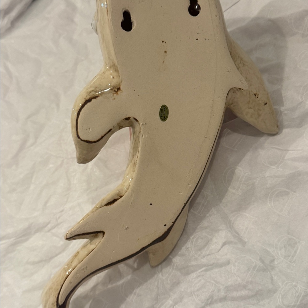 Ceramic Koi Fish Decor - Cream and Orange - Picture 3 of 3